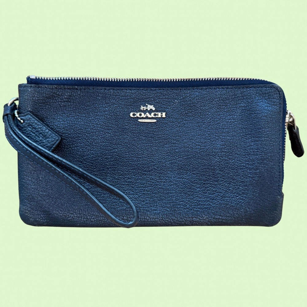Coach Navy Blue Wristlet